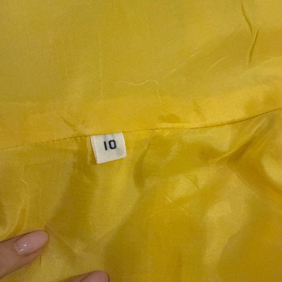 VTG Oscar de la Renta Elegant Yellow Double-Breasted Women's Blazer size S - Picture 8 of 8